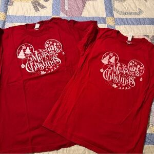 Disney holiday Christmas shirts - His/Hers - Red
